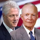 Bill Clinton and Dwight Eisenhower
