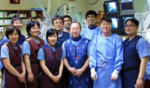 Dr. Saito in cath lab