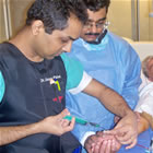 Dr. Sanjay Patel performing transradial procedure